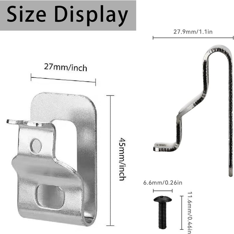 ZUIHUI Belt Clips for Dewalt Replacement Drill Tool Clips Hook Kit Fit Dewalt N268241 for 20V Power Tools DCD980 DCD985 DCD980L2 DCD985L2（ 2 Set) - Image 2